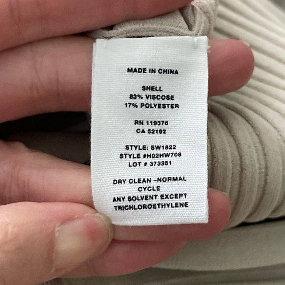 HELMUT LANG Open Tie Back Sweater Metal Tan Beige Ribbed Knit RARE Size XS - Picture 7 of 10